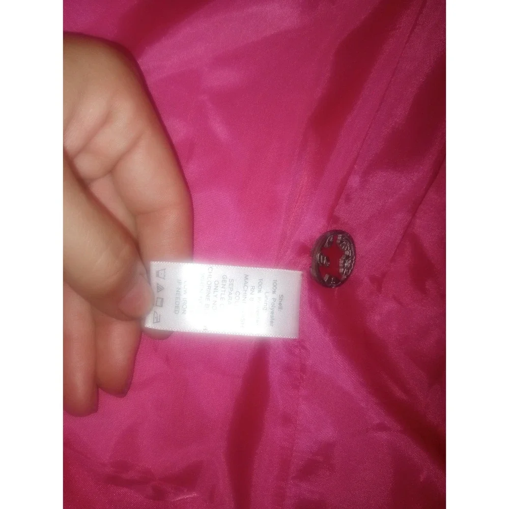 Susan Graver Hot Pink Metallic Small Blazer Clasp Close Polyester - Picture 6 of 7